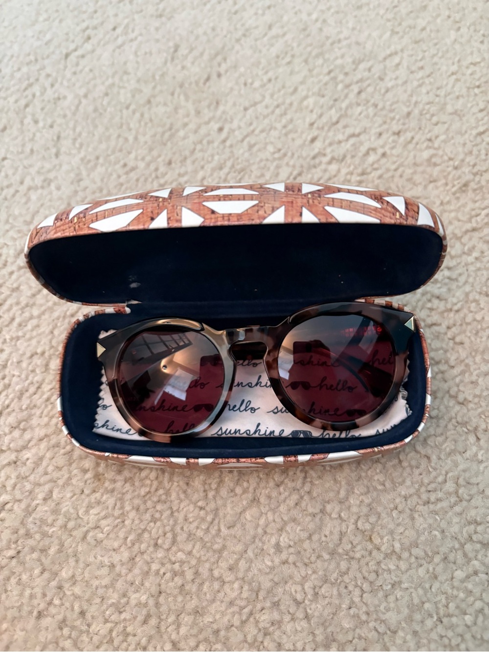 Stella & Dot Tortoiseshell Round Sunglasses with Brown Lenses